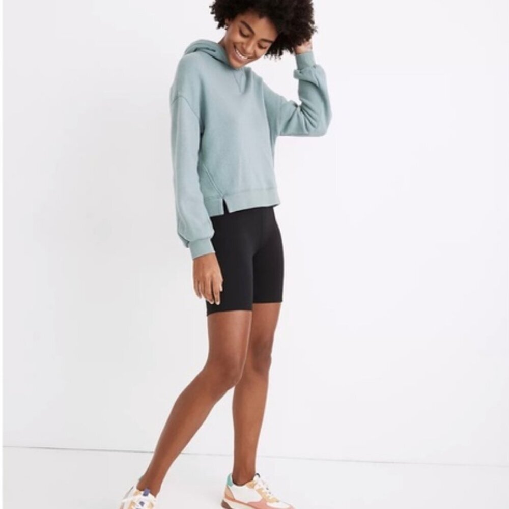 Madewell MWL Form High-Rise 7"‎ Biker Shorts in Black, Size XXS`